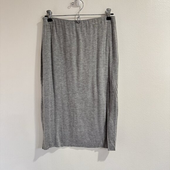 Bailey 44 Skirt M Gray Jersey Stretch Knit Athleisure Pull On Knee Length USA - Picture 1 of 9